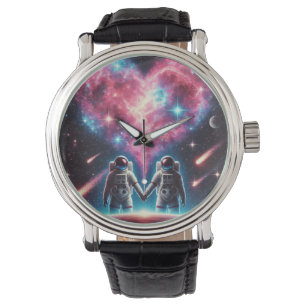 Astronauta Amor Nebulosa reloj de pulsera