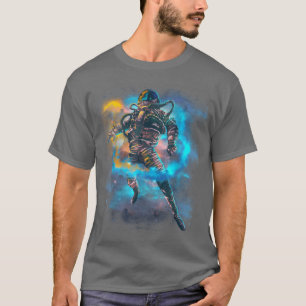 Astronauta atrapado en camiseta del astronauta esp