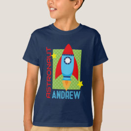 Astronauta azul de la marina nombre camiseta del F