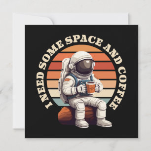 Astronauta bebiendo café