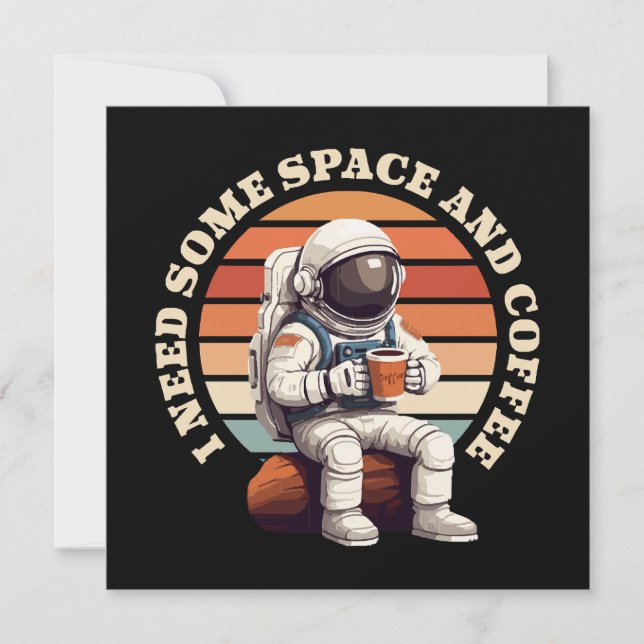 Astronauta bebiendo café (Anverso)