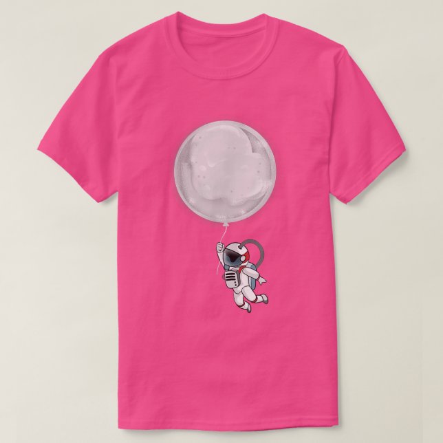 Astronauta con camiseta con globo lunar (Diseño del anverso)
