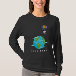 astronauta con globos aterrizando camiseta de tier