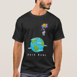astronauta con globos aterrizando camiseta de tier