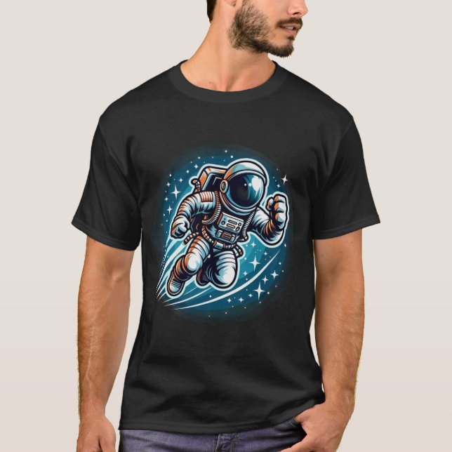 Astronauta cósmica camiseta de aventuras (Anverso)