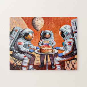 Astronauta Cumpleaños 1 Easy Brain Art Puzzle Phot