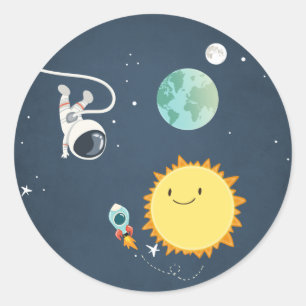 Astronauta de cohetes de Sello para sobres de Pega