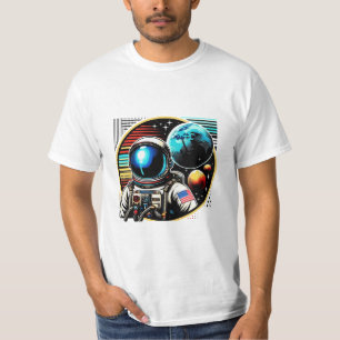 Astronauta de época   Explorar el Cosmos en camisa