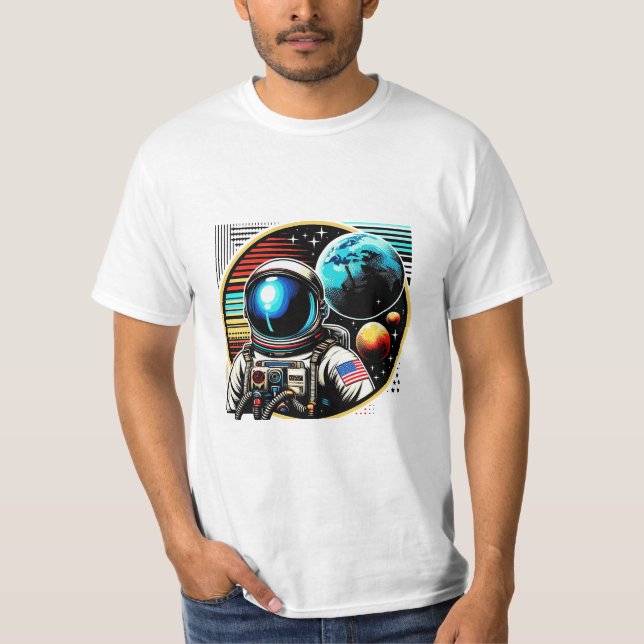 Astronauta de época | Explorar el Cosmos en camisa (Anverso)