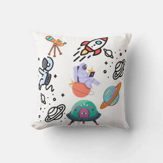 "Astronauta de sueños cósmicos y almohada del tele