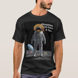 Astronauta de Taco en la graciosa camiseta espacia