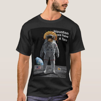 Astronauta de Taco en la graciosa camiseta espacia