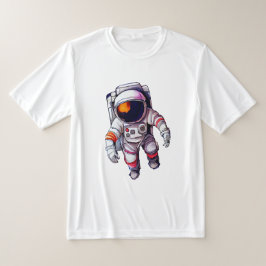 Astronauta en camiseta espacial