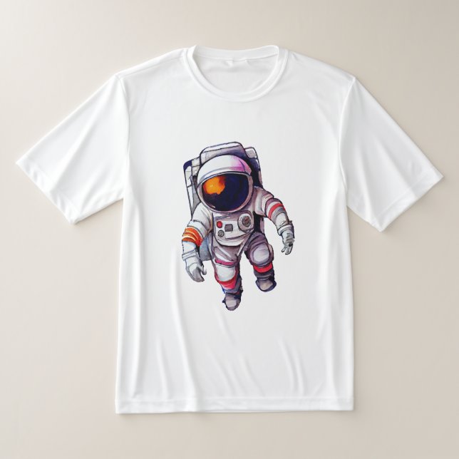 Astronauta en camiseta espacial (Distribución)