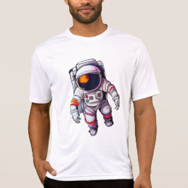 Astronauta en camiseta espacial