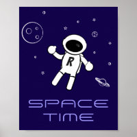 Astronauta en el espacio - Arte en morado, negro y