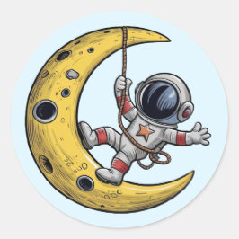Astronauta en el set de Pegatinas de la Luna