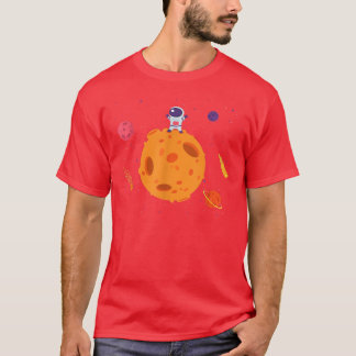 Astronauta en la camiseta espacial T
