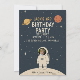 astronauta invitaciones de cumpleaños chico