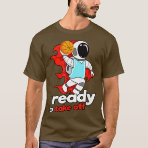 Astronauta jugando básquetbol con camiseta de Dunk