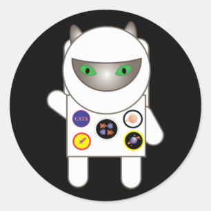 Astronauta Kitty Pegatina