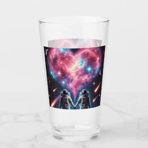 Astronauta Love Galaxy Glass Cup