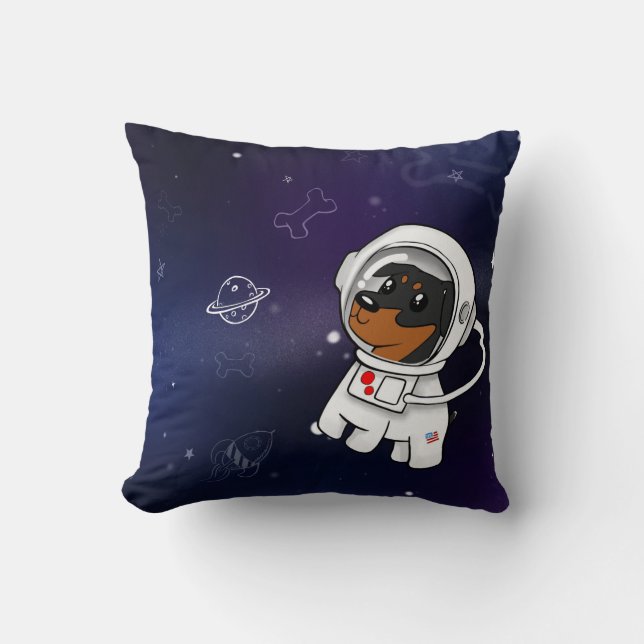 Astronauta mínimo del Pin en Cojín decorativo del (Anverso)