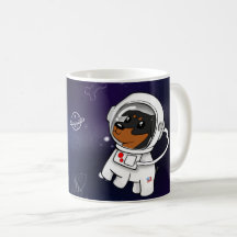 Astronauta mínimo del Pin en taza de café del