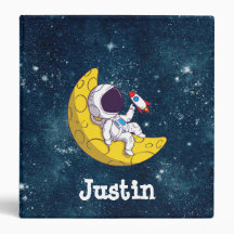 Astronauta Personalizado en la Luna con Cohete