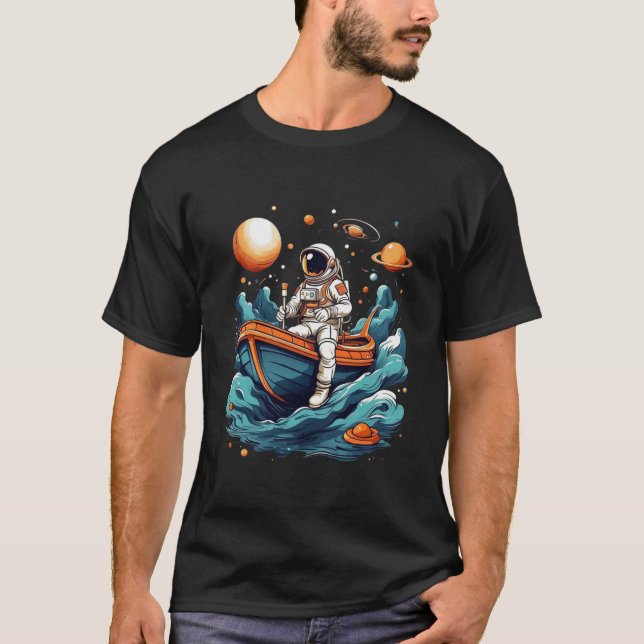 Astronauta remonta la camiseta Cosmos (Anverso)