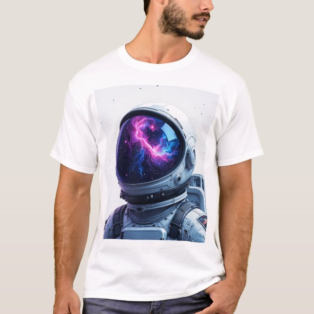 Astronauta soñadora - Minimalista camiseta espacia (Anverso)