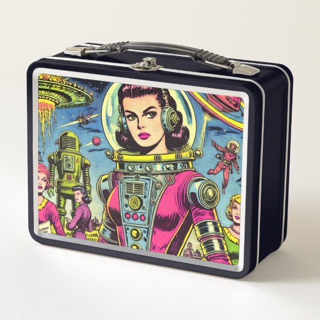 Astronauta vintage Sci-Fi Comics (Anverso)