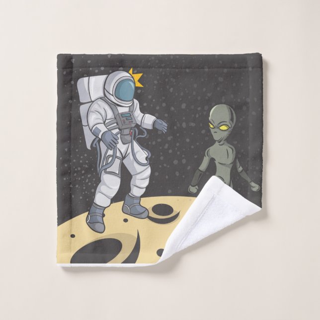 Astronauta y alienígena   (Toallita)