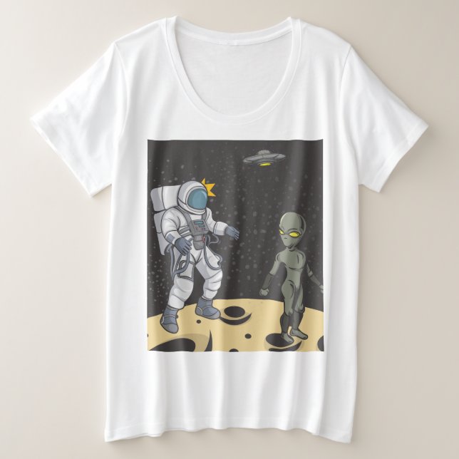 Astronauta y alienígena    (Anverso del diseño)