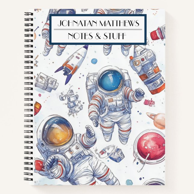 Astronauta y Cuaderno Espacial (Anverso)
