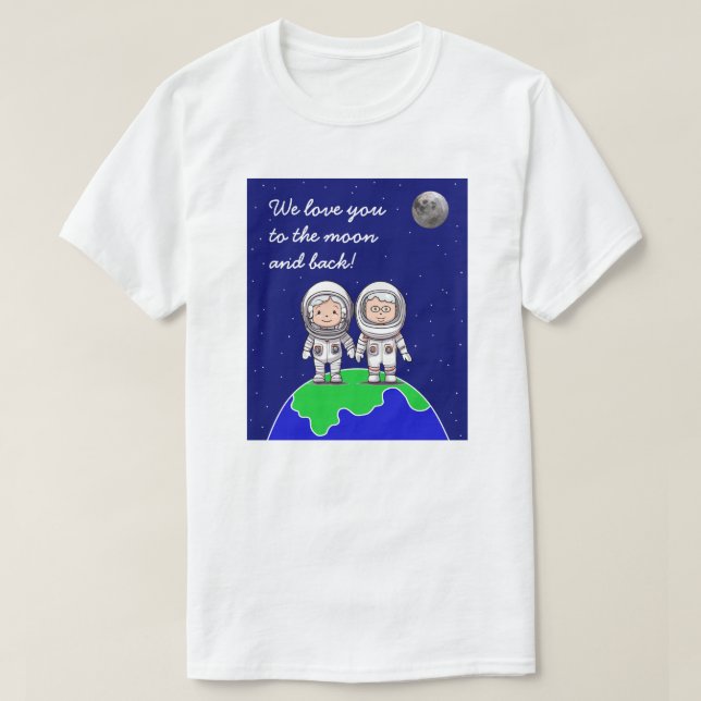 Astronautas abuelos de camiseta de hombres por Jo  (Diseño del anverso)