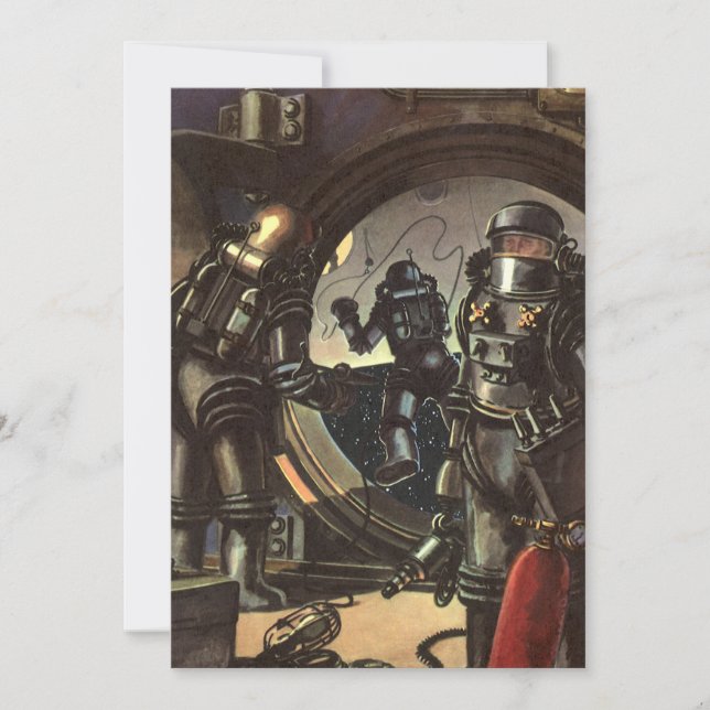 Astronautas de ciencia ficción vintage en una cami (Anverso)