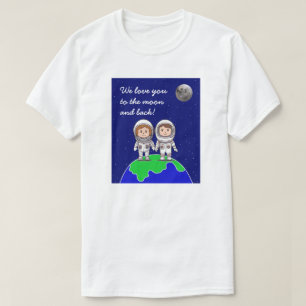 Astronautas de papá y mamá, camiseta de hombres, p
