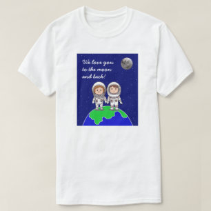 Astronautas de papá y mamá, camiseta de hombres, p