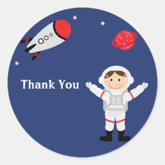 Astronautas Pegatinas de la Favor del Cumpleaños