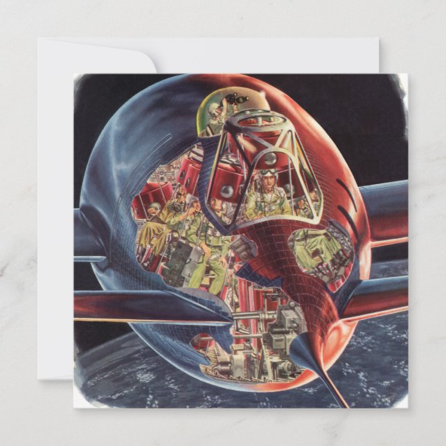 Astronave Cohete Astronauta de Ciencia Ficción Vin (Anverso)