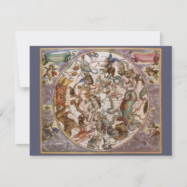 Astronomía de época, constelaciones del cielo meri (Anverso)