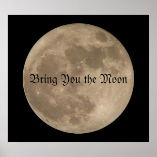 Astronomía de impresión lunar personalizada Poster