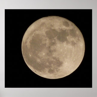 Astronomía de Poster lunar Impresión lunar complet