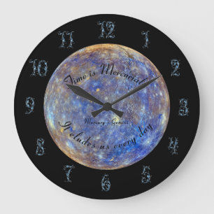 Astronomía del planeta mercurio Reloj de pared acr