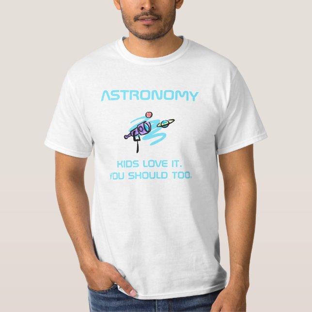 Astronomía para la camiseta de los niños (Anverso)