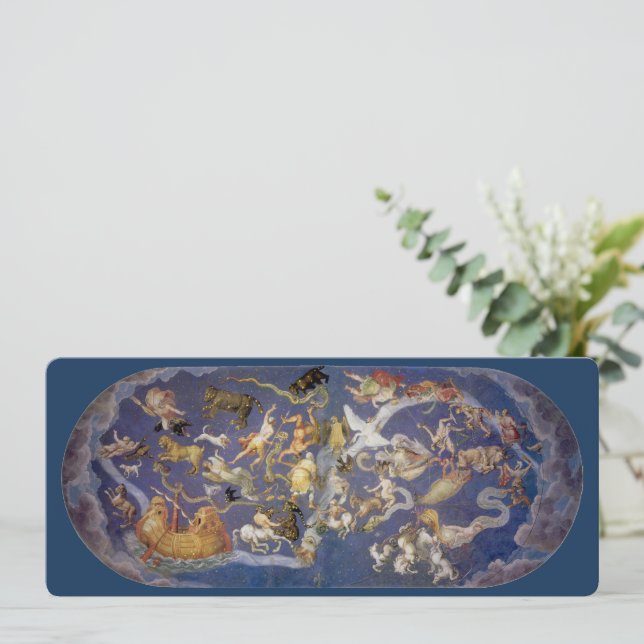 Astronomía Vintage Fresco de Constelaciones Celest (Anverso de pie)