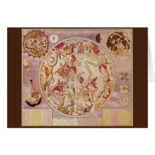 Astronomía Vintage, Mapa Celeste de Carel Allard