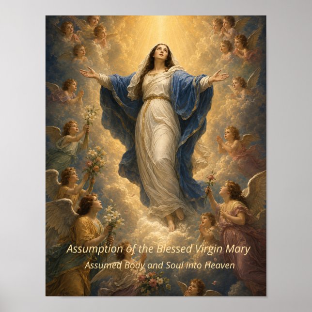 Asunción de la Santísima Virgen María Arte Impreso (Frente)