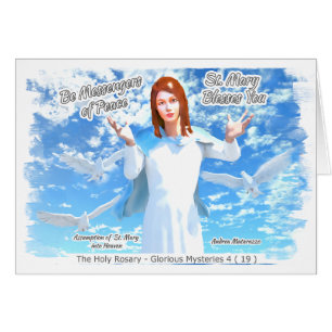 Asunción de Santa María en el cielo 2 tarjeta